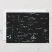 かわいい数式の誕生日パーティー 招待状 (裏面)