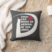 かわいい文字すべてのパパはパパジョークの武器を必要とする クッション (ブランケット)