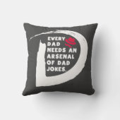 かわいい文字すべてのパパはパパジョークの武器を必要とする クッション (裏面)