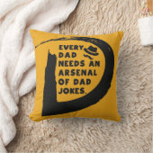 かわいい文字すべてのパパはパパジョークの武器を必要とする クッション (ブランケット)