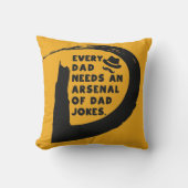 かわいい文字すべてのパパはパパジョークの武器を必要とする クッション (正面)