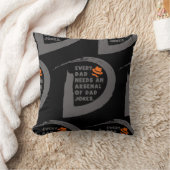 かわいい文字すべてのパパはパパジョークの武器を必要とする クッション (ブランケット)