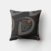 かわいい文字すべてのパパはパパジョークの武器を必要とする クッション (裏面)