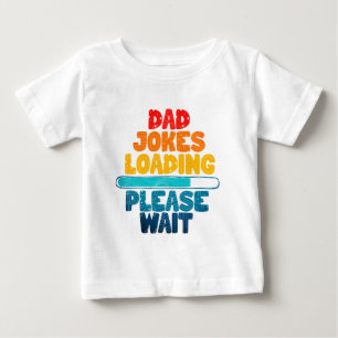 かわいい文字デザインパパジョークの読み込みお待ちください ベビーTシャツ