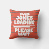 かわいい文字デザインパパジョーク読み込み待って クッション (裏面)