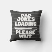 かわいい文字デザインパパジョーク読み込み待って クッション (裏面)
