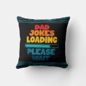 かわいい文字デザインパパジョーク読み込み待って クッション (裏面)