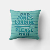 かわいい文字デザインパパジョーク読み込み待って クッション (裏面)