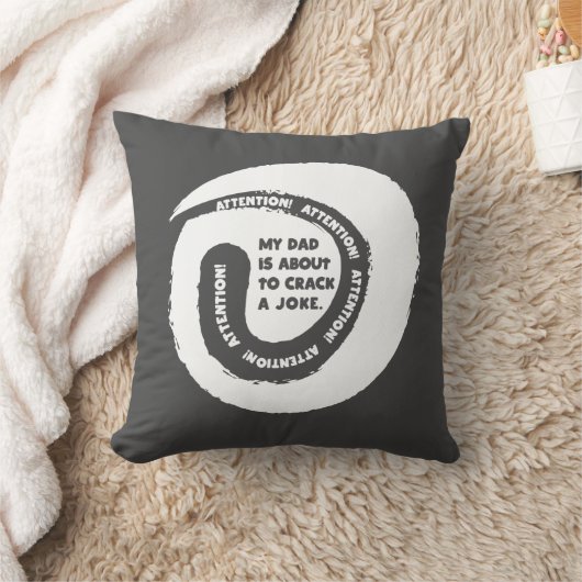 かわいい文字デザイン私のパパが冗談を言おうとしている クッション (ブランケット)