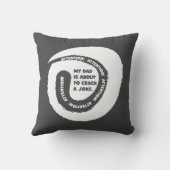 かわいい文字デザイン私のパパが冗談を言おうとしている クッション (裏面)