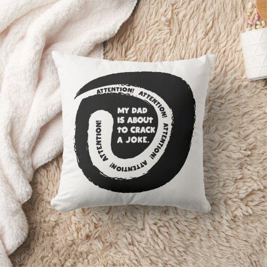 かわいい文字デザイン私のパパが冗談を言おうとしている クッション (ブランケット)