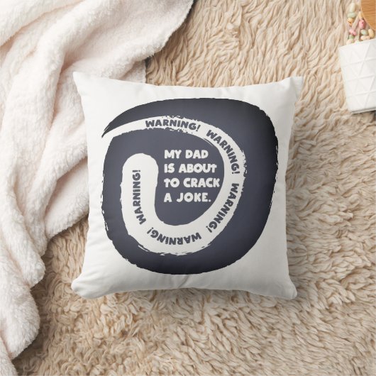 かわいい文字デザイン私のパパが冗談を言おうとしている クッション (ブランケット)
