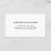 かわいい斑点のある犬 |グルーミングツール 名刺 (裏面)