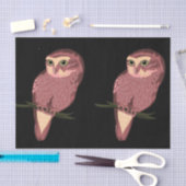 かわいい斑点を付けられたフクロウ 薄葉紙 (クラフト)