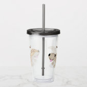 かわいい斑点タンgecko漫画イラストレーション アクリルタンブラー (右)
