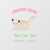 かわいい斑点タンgecko漫画イラストレーション ウィンドウサイン (シート)