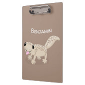 かわいい斑点タンgecko漫画イラストレーション クリップボード (左)