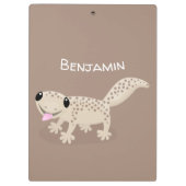 かわいい斑点タンgecko漫画イラストレーション クリップボード (裏面)