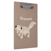 かわいい斑点タンgecko漫画イラストレーション クリップボード (右)