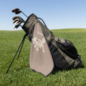 かわいい斑点タンgecko漫画イラストレーション ゴルフタオル (グリーン)