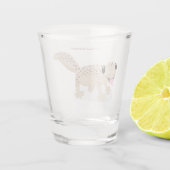 かわいい斑点タンgecko漫画イラストレーション ショットグラス (裏面)