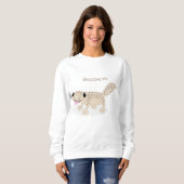 かわいい斑点タンgecko漫画イラストレーション スウェットシャツ (正面フル)