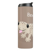 かわいい斑点タンgecko漫画イラストレーション タンブラー (回転左)