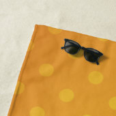 かわいい斑点タンgecko漫画イラストレーション ビーチタオル (インサイチュ)