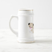 かわいい斑点タンgecko漫画イラストレーション ビールジョッキ (左)