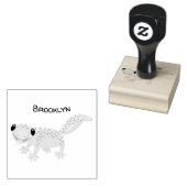 かわいい斑点タンgecko漫画イラストレーション ラバースタンプ (押印)