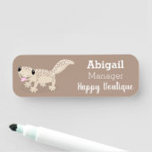 かわいい斑点タンgecko漫画イラストレーション 名札 (インサイチュ)