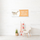 かわいい斑点タンgecko漫画イラストレーション 横断幕 (インサイチュ)