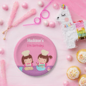 かわいい料理のベーキングの女の子の誕生会の供給 ペーパープレート (パーティー)