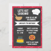 かわいい料理パーティーの招待状 招待状 (正面)