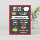 かわいい料理パーティーの招待状 招待状 (スタンド正面)