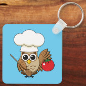 かわいい料理フクロウ漫画 キーホルダー (裏面)