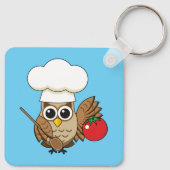 かわいい料理フクロウ漫画 キーホルダー (裏面)
