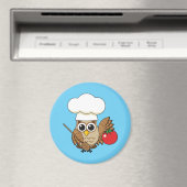 かわいい料理フクロウ漫画 マグネット (インサイチュ (食洗機))