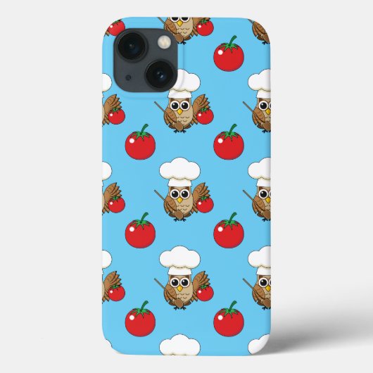 かわいい料理フクロウ漫画 Case-Mate iPhoneケース (裏面)
