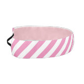 かわいい斜め白とピンクストライプの色 アスレチックヘッドバンド (左)