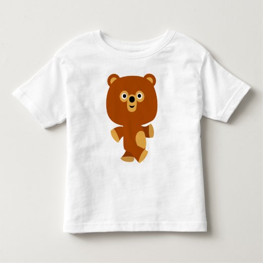 かわいい断定的な漫画のクマの子どもTシャツ トドラーTシャツ (正面)