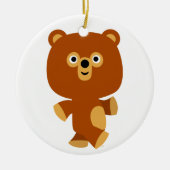 かわいい断定的な漫画クマオーナメント セラミックオーナメント (正面)