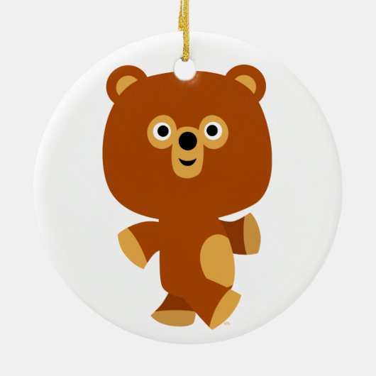かわいい断定的な漫画クマオーナメント セラミックオーナメント (裏面)