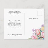 かわいい新しいアドレスにフローラを移動 ポストカード (裏面)