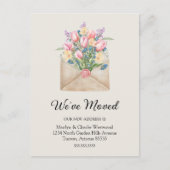 かわいい新しいアドレスにフローラを移動 ポストカード (正面)