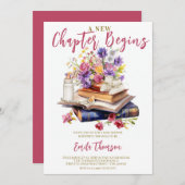 かわいい新しいチャプターが赤ちゃんのシャワーを始める 招待状 (正面/裏面)