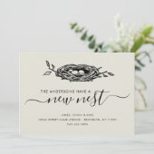 かわいい新しいネストホーム住所の変更の写真の移動 案内状 (スタンド正面)