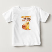 かわいい新しいブロックの雛 ベビーTシャツ (正面)