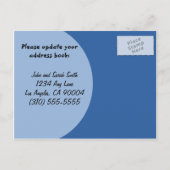 かわいい新しいホームおもしろいペンギンのアドレス変更の移動 案内ポストカード (裏面)