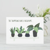 かわいい新しいホームアドレス変更ポッテッドプラント移動 案内状 (スタンド正面)